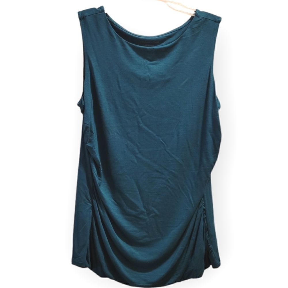 Coldwater Creek Bellisa Side Ruched Shell Knit Top NWT Medium.